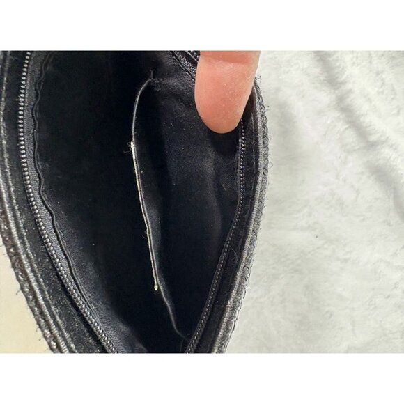 Whiting & Davis Black Mesh Crossbody Evening Bag with Gold Chain Strap - Picture 6 of 10